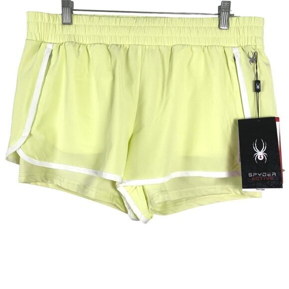 Spyder Active Shorts‎ Liner Running Workout Athletic Stretch NWT Women's Large - Picture 1 of 14